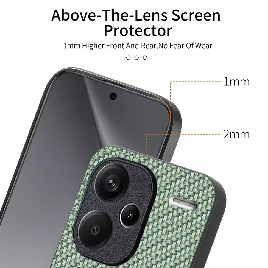 Luxus Magnet-Schutzhülle mit Leder-Rückseite für Xiaomi Redmi Note 14 Pro Plus 13T 15T 14T 5G 4G in Blau und Grün - Bild 2