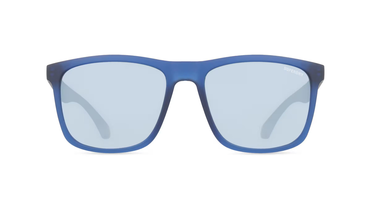 Superdry SDS 5015 Sonnenbrille, Vollrand, quadratisch, Kunststoff, Unisex, blau, grau - Bild 1