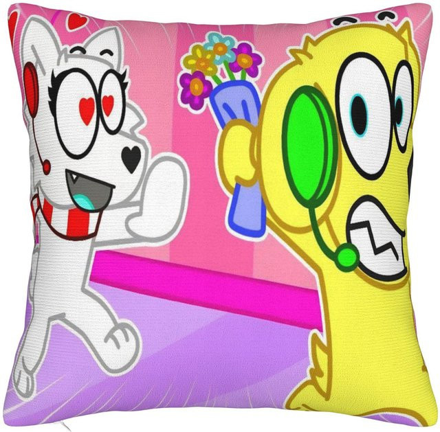 JMG Clothing Gaming Kissenbezug Tylers Und Snowi mit Tiermotiv, Mehrfarbig, B/B: 50 x 50 cm - Bild 1