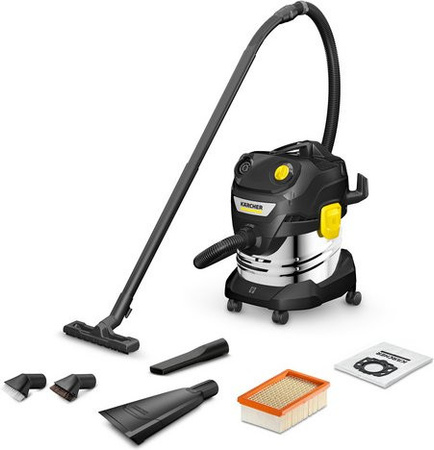 Kärcher Nass-Trockensauger WD 4 S Go!Further, Schwarz, 20 l, 1100 W