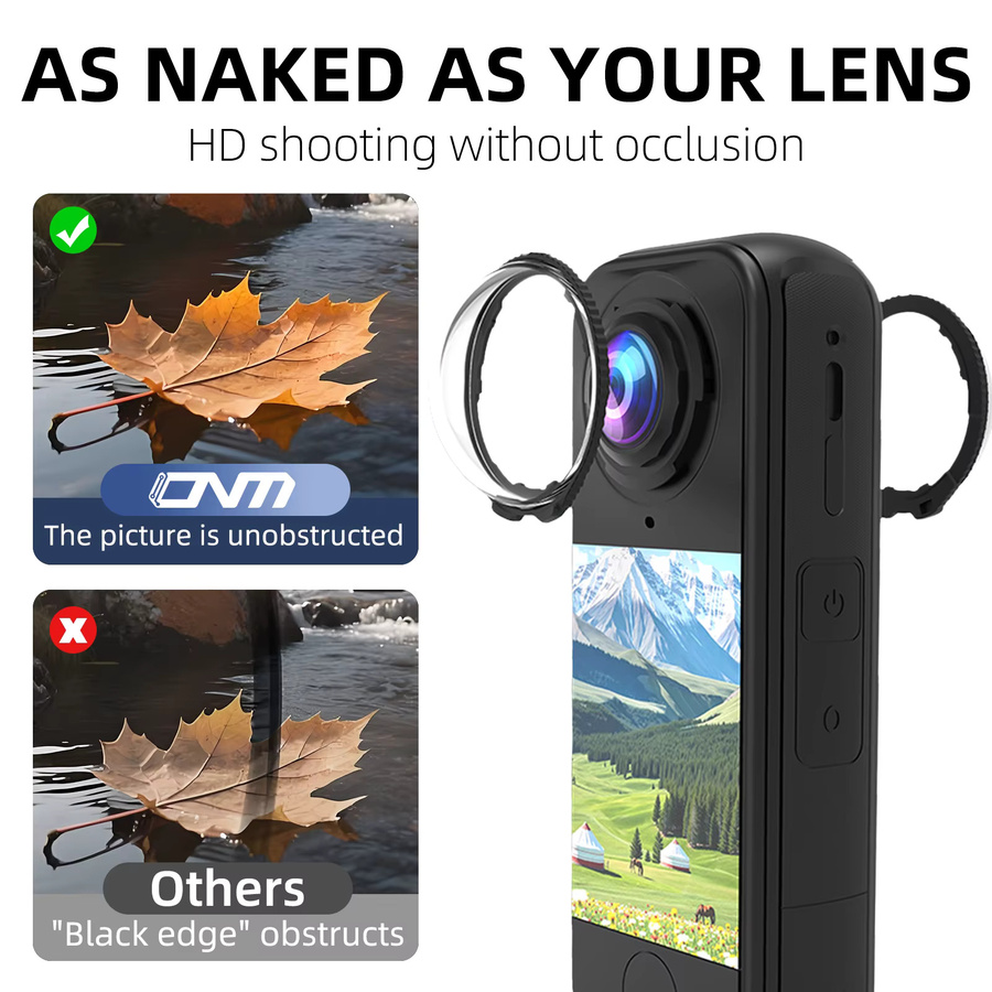 Insta360 X4 Air Linsenschutz aus gehärtetem Glas in Transparent mit HD-klarer Anti-Fingerabdruck-Beschichtung - Bild 5