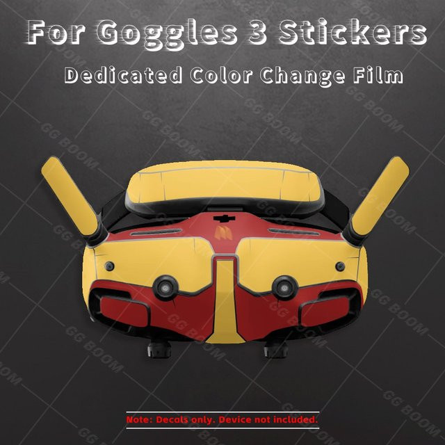 KNIGHT STYLE Schutzaufkleber für Goggles 3 Flight Glasses, kratzfester und wasserdichter PVC-Aufkleber in Multicolour - Bild 1