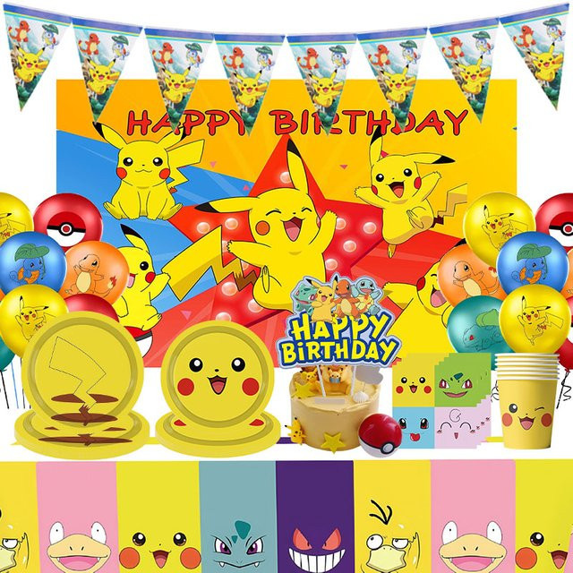 TAKARA TOMY Pokemon Pikachu Luftballons Kit, Dekoration Geburtstag Party Supplies - Bild 1