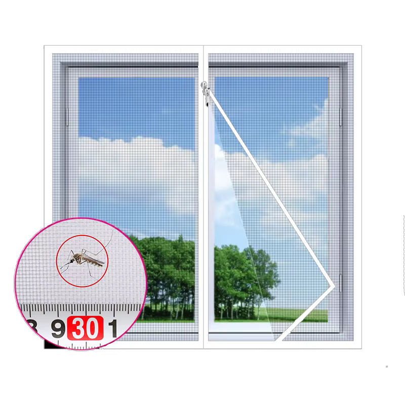 CHARM HOME Moskito Netz für Fenster und Türen mit Reißverschluss, selbstklebend, Weiß - Bild 6