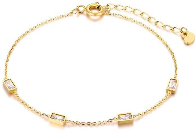 Love Home Garden Armband, Edelstahl, beige, Kristall, Zirkonia, Damen - Bild 1