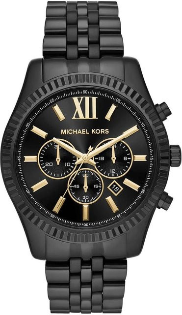 Michael Kors Chronograph, Edelstahl, Schwarz, Quarz, 44 mm, Herren - Bild 1