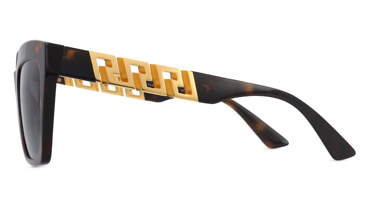 Versace VE4418 Sonnenbrille, Vollrand, Quadratisch, Acetat, Damen, braun, grau - Bild 2