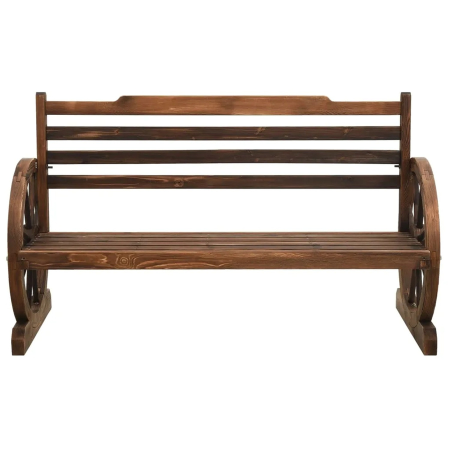 vidaXL Gartenbank aus Massivholz Tanne in Braun, B/H/T: 112 x 78 x 61 cm - Bild 2