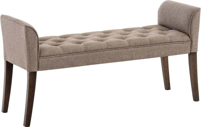 TPFLiving Chaiselongue Cäsar in Antik-Dunkel Taupe mit Stoffbezug und Holzgestell, B/T/H: 128,0 x 43,0 x 64,0 cm - Bild 1