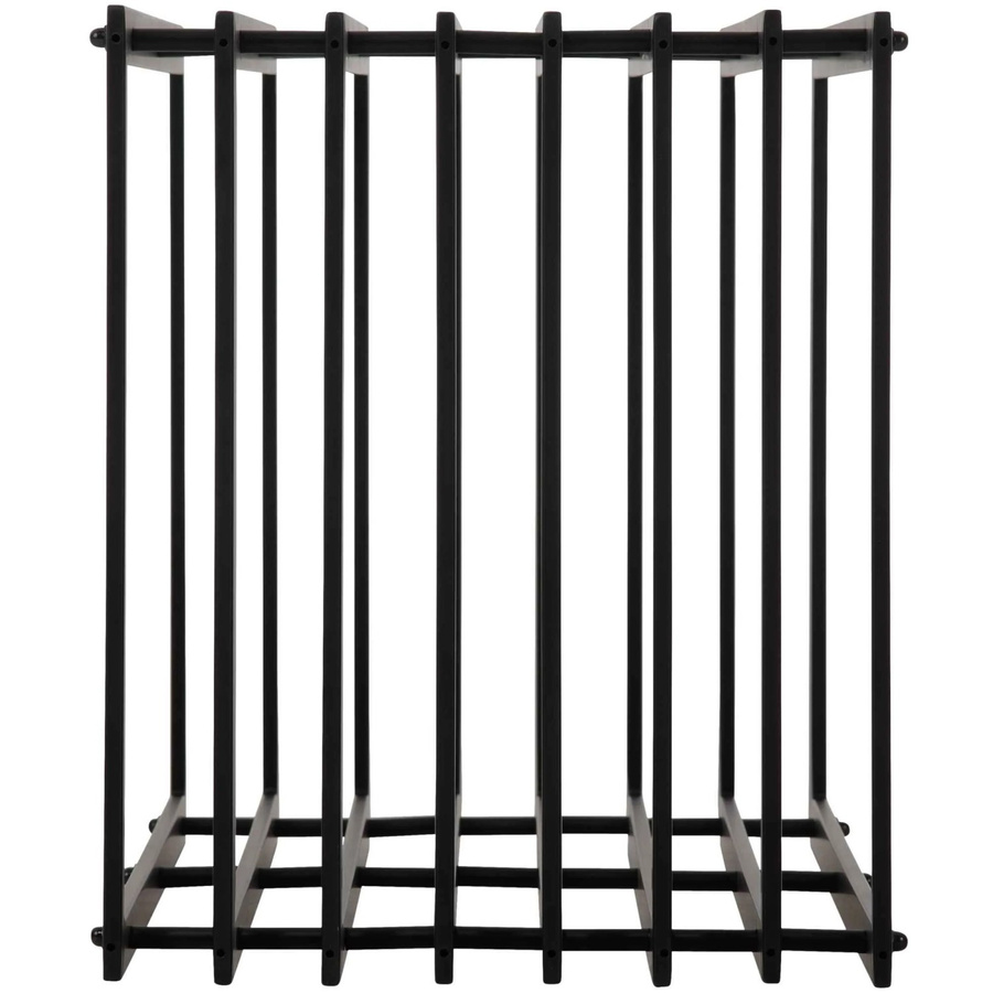 DELUKE Kaminholzregal aus Metall in Schwarz für Innen und Außen mit Rippen-Optik, B/T/H: 40 x 50 x 100 cm - Bild 2