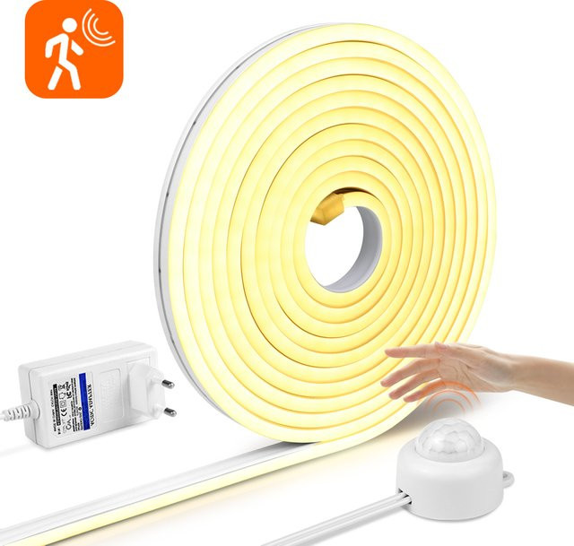 CHNAITEKE Drahtloser LED-Streifen mit Bewegungssensor, wasserdicht, Farbe: Weiß, ideal für Treppen, Küchen und Schränke - Bild 1