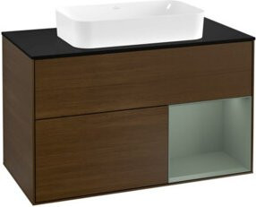 Villeroy & Boch Waschtischunterschrank Finion mit Abdeckplatte, Farbe: lackiert, Breite: 100 cm, Tiefe: 50,1 cm - Bild 1