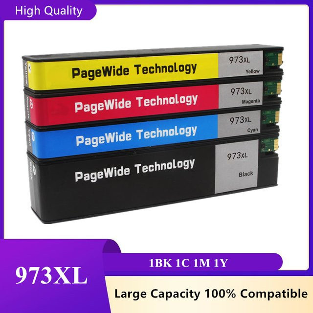 HP Tintenpatrone Gelb kompatibel mit HP 973 973X 973XL Pigmenttinte für Drucker 352dw 377dw 452dn 452dw 477dn 477dw 552dw - Bild 1