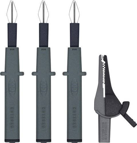 Beha Amprobe 1324D Sicherheits-Messleitungs-Set mit Prüfspitze und 4mm Buchse in Grau - Bild 1