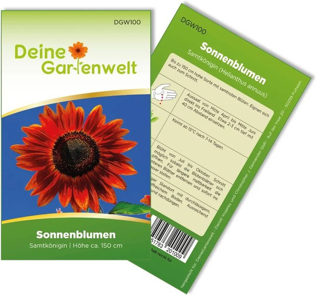 Deine Gartenwelt Sonnenblume Samtkönigin Blumensamen für das Freiland - Bild 1
