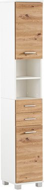 Schildmeyer Hochschrank Palermo in Mattweiß, B/T/H: 30,3 x 32,6 x 180,9 cm - Bild 1