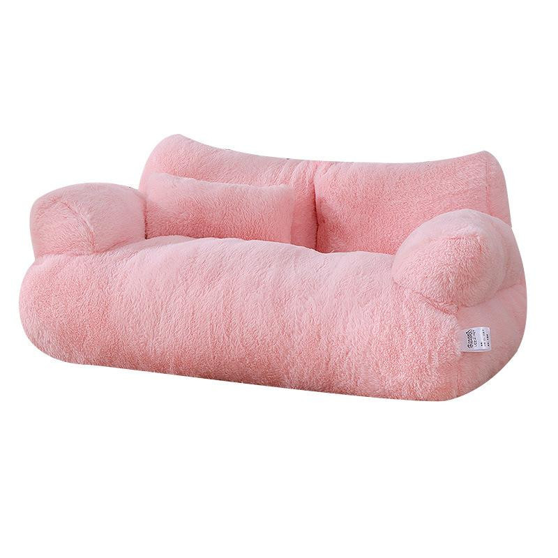 Yiran Furniture Haustier Sofa für Hunde und Katzen, Ganzjahresmodell aus Plüsch und Stoff, abnehmbarer und waschbarer Bezug, geeignet für Haustiere bis 4 kg - Bild 2
