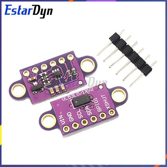 Estardyn VL53L0X Laser-Entfernungssensor 940 nm ToF-Modul mit I2C in Lila für industrielle Automatisierung und Roboter-Hindernisvermeidung - Bild 1