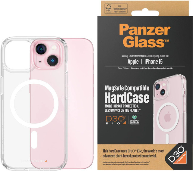 PanzerGlass HardCase MagSafe Schutzhülle für iPhone 15 in Transparent - Bild 1