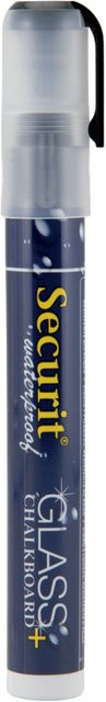 Securit Flüssigkreidestift Waterproof mit Keilspitze in Schwarz, Schriftbreite: 20 mm - Bild 1