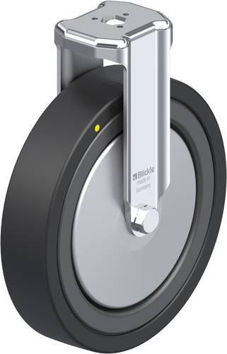 Blickle Bockrolle BKRA-VPA 150K-EL-FA in Schwarz aus Stahl mit 150 mm Rad-Durchmesser und 100 kg Tragfähigkeit - Bild 1