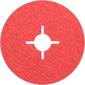 PFERD CO-COOL120 Keramikkorn Fiberscheibe in Rot für kühlen Schliff auf Metall, Durchmesser: 115 mm - Bild 1