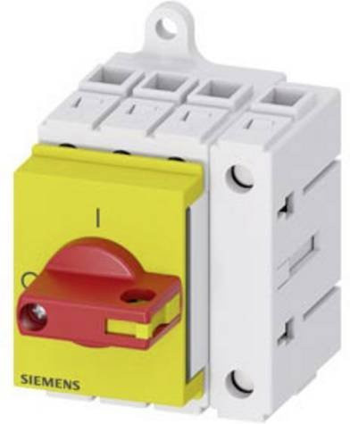 Siemens Lasttrennschalter 4polig 16A 690 V/AC 16mm² in Rot und Gelb 3LD30300TL13 - Bild 1