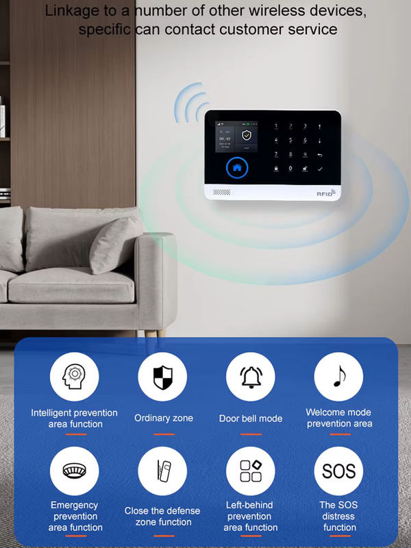 Tuya Smart Home Solarbetriebene Sirene mit WIFI GSM Alarmsystem und PIR-Bewegungsmelder, Drahtloses Sicherheitssystem via Smart Life APP und Alexa-Kompatibilität - Bild 4