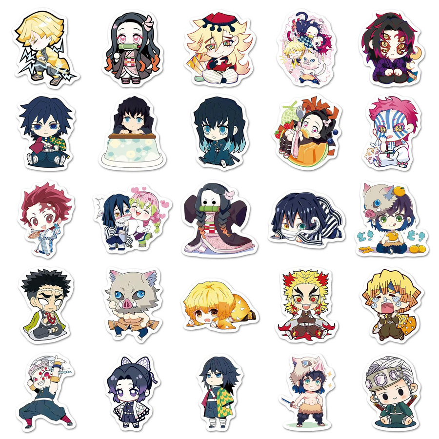 Bandai Demon Slayer Aufkleber Chibi Stil 50-teiliges Set - Bild 2
