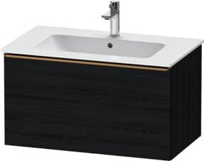 Duravit Waschtischunterschrank D-Neo wandhängend in Weiß und Schwarz, B: 81 cm, T: 46,2 cm, H: 44 cm - Bild 1