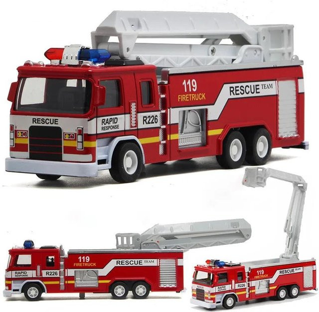 Linyi toy car Feuerwehrauto Modell, 1:32, Musik und Licht, ab 14 Jahren - Bild 1