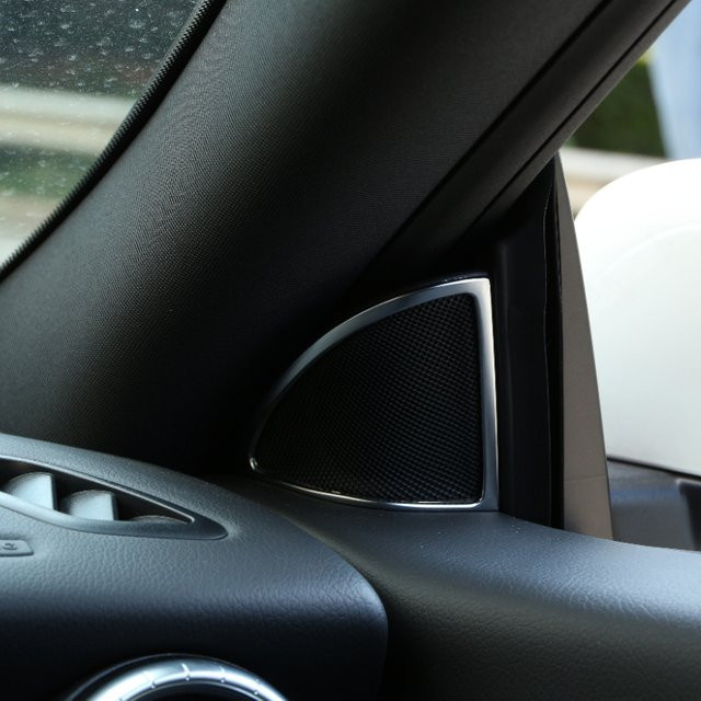 Suetlcoity Lautsprecher-Dekorationsrahmen für Mercedes Benz A-Klasse GLA W176 X156 in Silber - Bild 1
