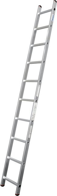 Krause Anlegeleiter Corda mit 10 Sprossen in Silber, Höhe: 275 cm, Breite: 35 cm, Tiefe: 150 cm - Bild 1