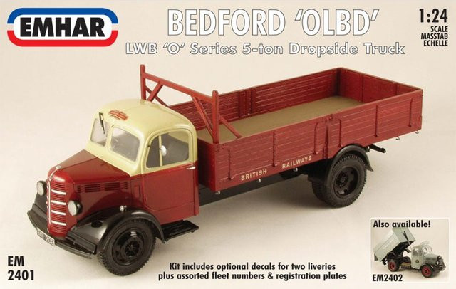Emhar Bedford O Series Long Wheel Base Dropside Truck/Flatbed, Fahrzeug, 1:24, Rot - Bild 1