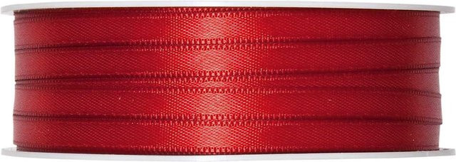 Halbach Satinband aus Polyester in Rot, Breite: 6 mm, Länge: 10 m - Bild 1