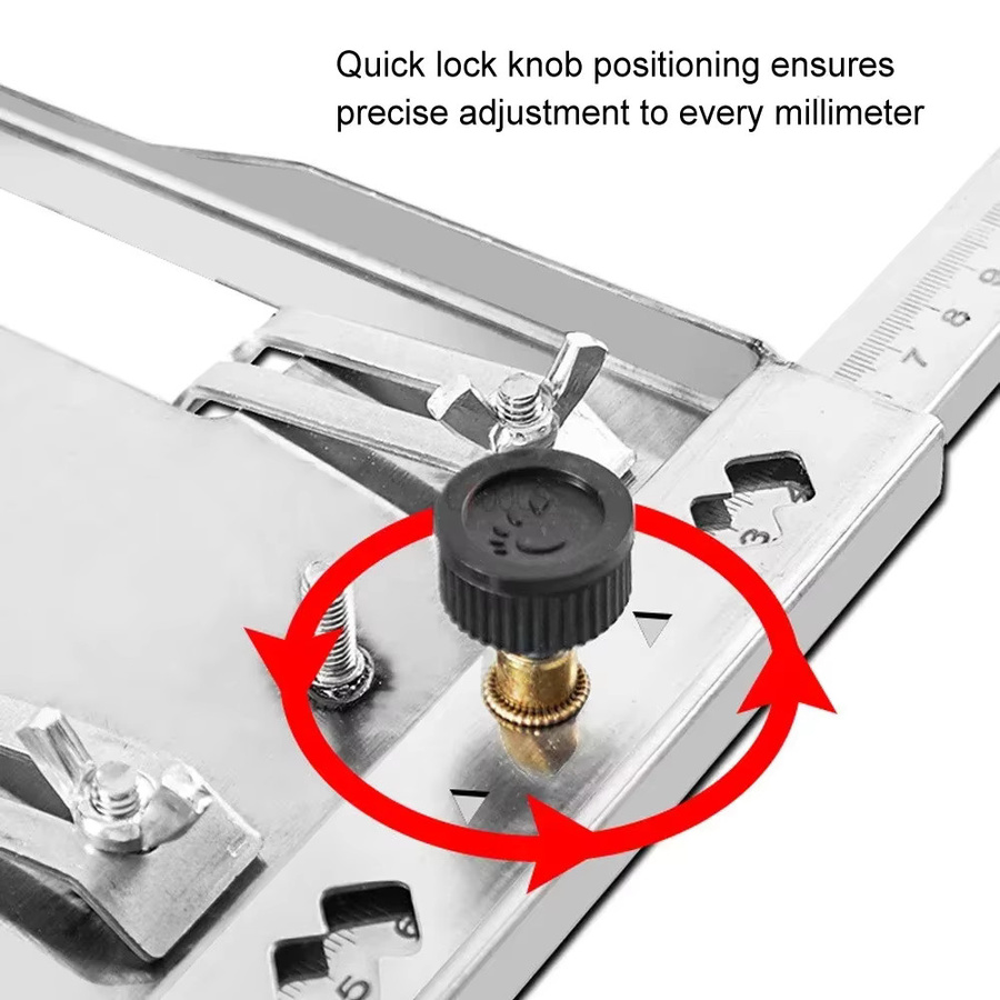 LTOOLS Kantenführung für Kreissägen und Trimmer als Positionierhilfe für Holzbretter in Silber - Bild 2