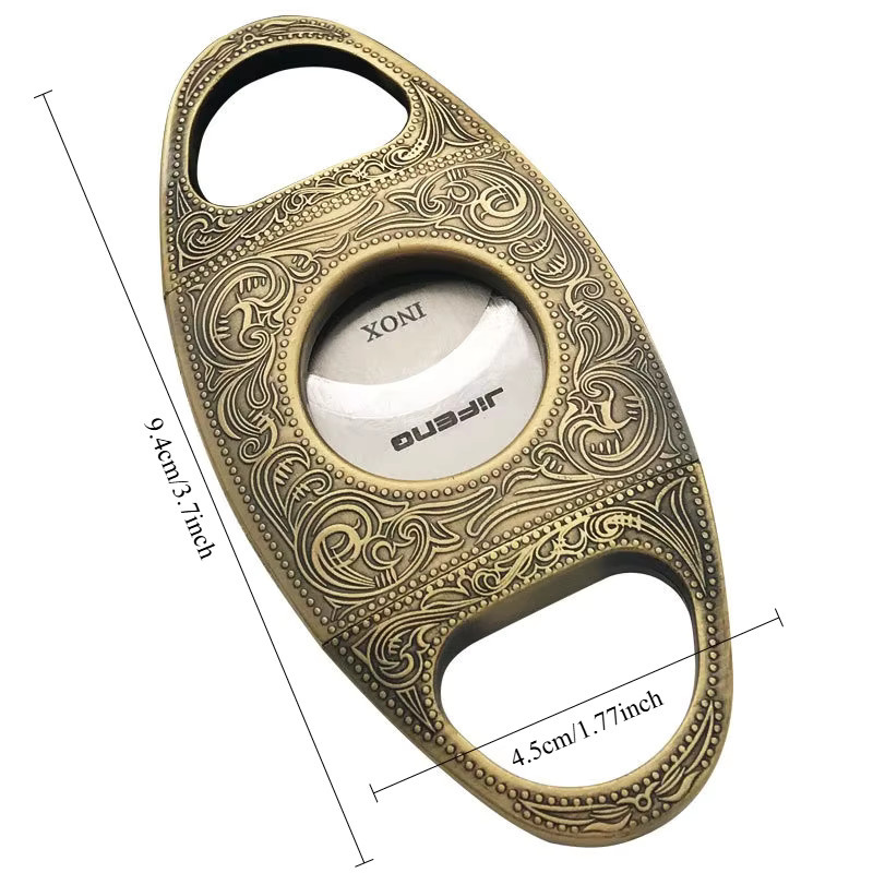 Zigarrenschneider Guillotine aus Edelstahl in Gold mit Geschenkbox - Bild 3