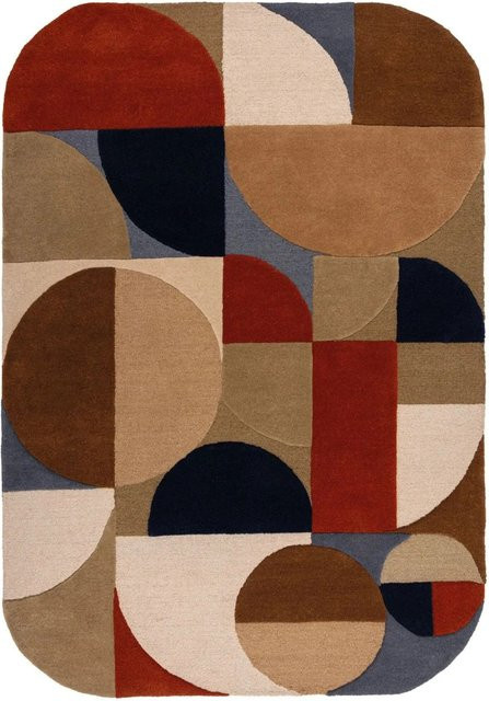 Flair Rugs Wollteppich Mia Arch in Terracotta und Multicolour mit High-Low-Effekt, B: 160 cm, T: 230 cm - Bild 1