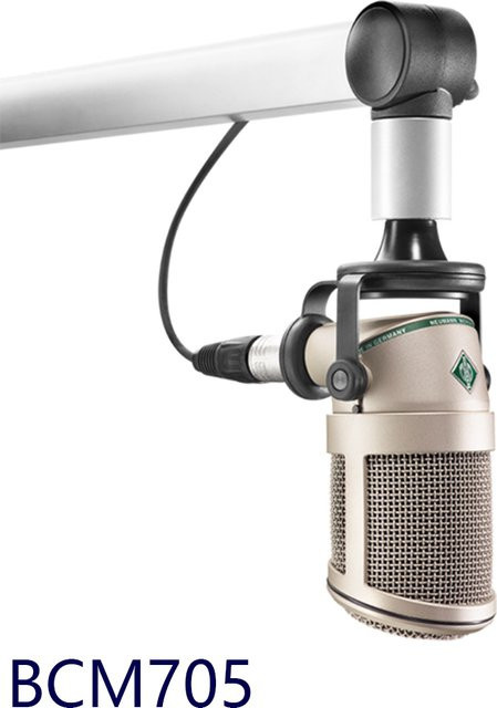 YATUMIC BCM 705 Klassisches Großmembran-Kondensatormikrofon in Silber für professionelle Rundfunk- und DJ-Anwendungen - Bild 1