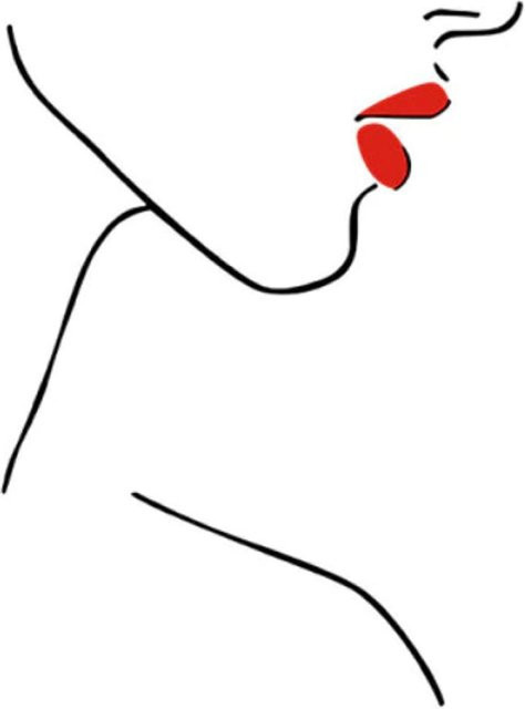 TPFLiving Luxus Poster Leinwandbild Abstrakte Dame in Multicolour, ohne Rahmen, Breite: 15 cm - Bild 1