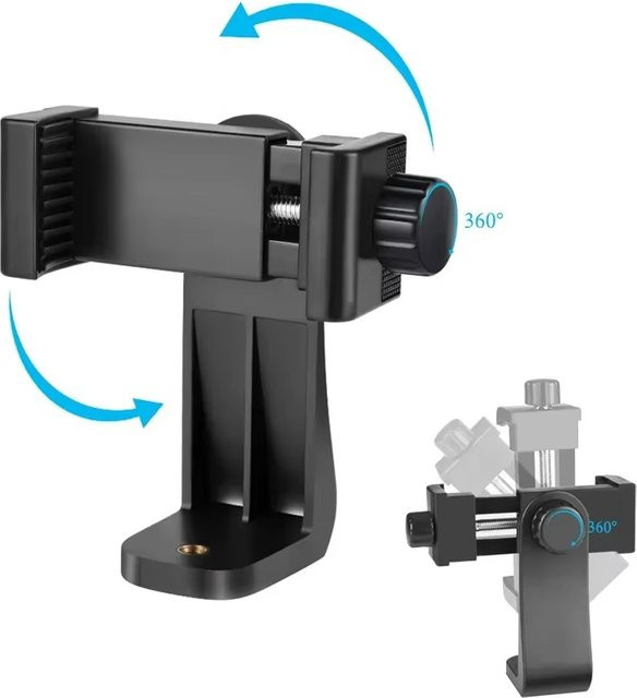 VORTNGLE Universeller Telefonclip mit 1/4-Zoll-Schraube als Stativhalterung und Schreibtischadapter in Schwarz - Bild 1