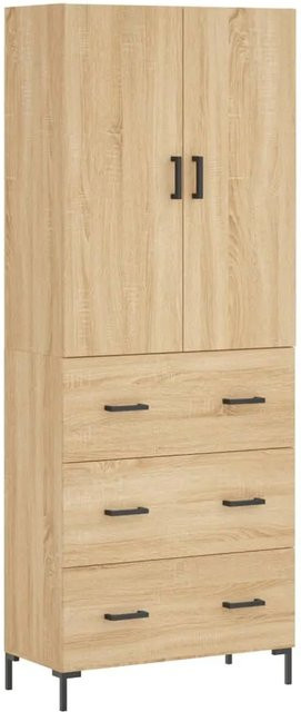 vidaXL Highboard Sonoma-Eiche in Braun, B/T/H: 69,5 x 34 x 180 cm - Bild 1