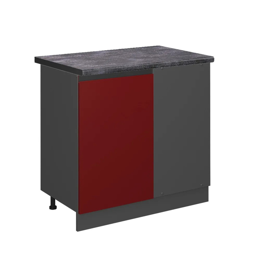 Vicco R-Line Eckunterschrank für die Küche, Rot/Anthrazit, B/T/H: 86 x 60 x 81,6 cm - Bild 2