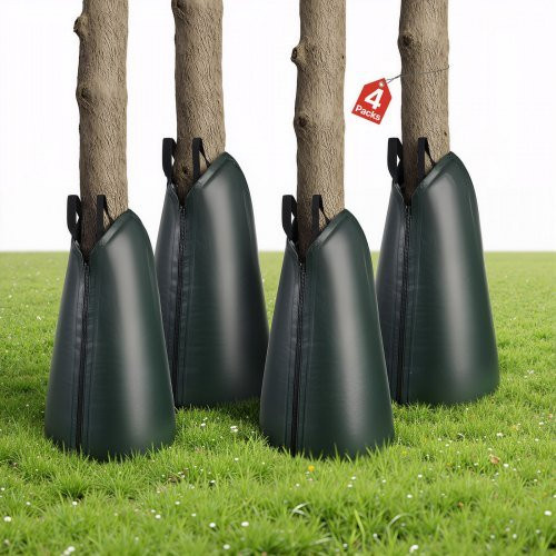 VEVOR Baumwassersäcke 4er Pack, 75,7 l Gator Bags zur langsamen Bewässerung, robuste PE Drip-Irrigation-Beutel mit Reißverschluss für Bäume und Sträucher - Bild 1