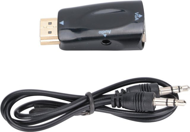 Andoer HDMI auf VGA Adapter in Schwarz mit Audio-Kabel für 1080P Full HD Konvertierung - Bild 1