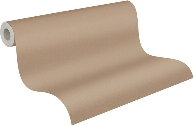 A.S. Création Vliestapete Uni Beige/Braun Leicht Strukturiert, Breite: 53 cm, Höhe: 1005 cm - Bild 1