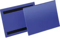 Durable Magnetische Kennzeichnungstaschen und Etikettenhüllen A5 quer, Blau/Transparent, 50 Stück, B: 21,0 cm x H: 14,8 cm - Bild 1
