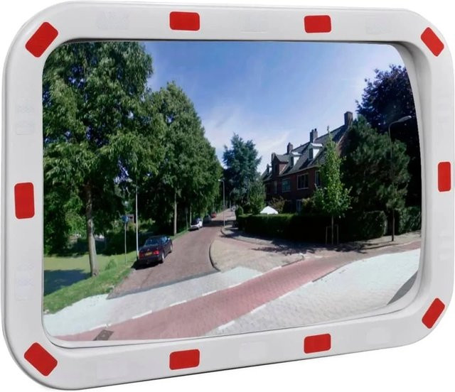 DELUKE Verkehrsspiegel MEDO Konvex Viereckig mit Reflektoren, B/H: 40 x 60 cm - Bild 1