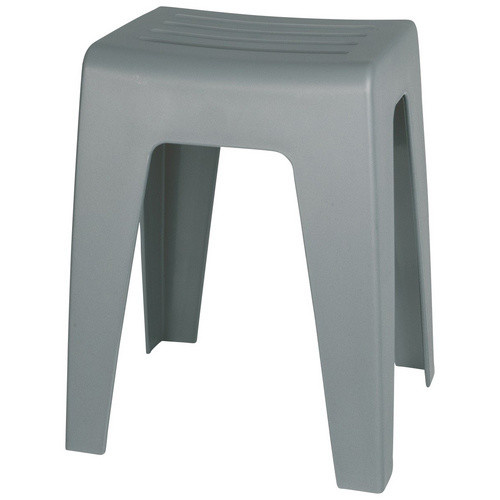 Wenko Badhocker Kumba aus Kunststoff in Grau, B/T/H: 47 x 38 x 32 cm - Bild 2