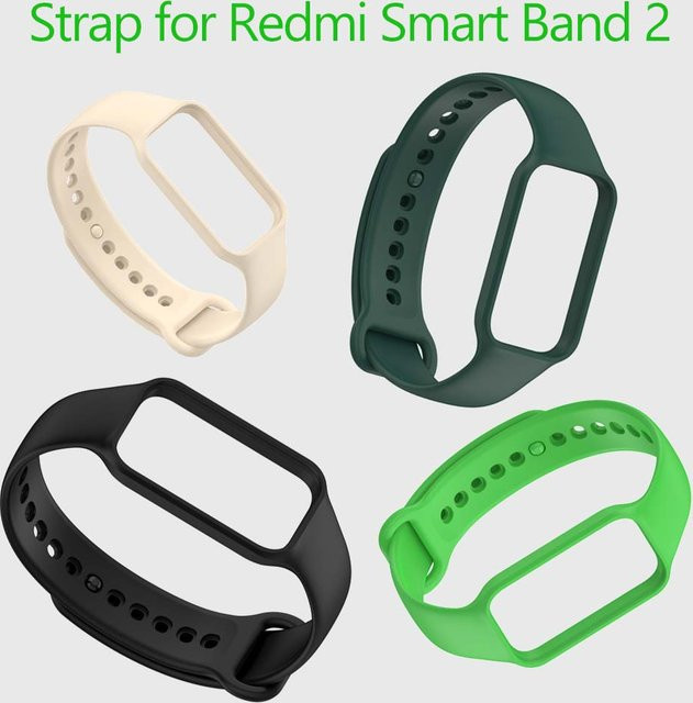 Huami Amazfit Band 7, Redmi Band 2, Uhrenarmband Silikon, Schwarz, Unisex - Bild 1